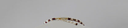 Garnets, Pearls & Gold Plated Silver Necklace - Katerina Roukouna