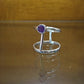 Silver ring with round amethyst