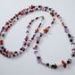 Handmade necklace with multi color gemstones and sterling silver