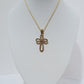 14k Yellow Gold Cross with zirkons ( III )