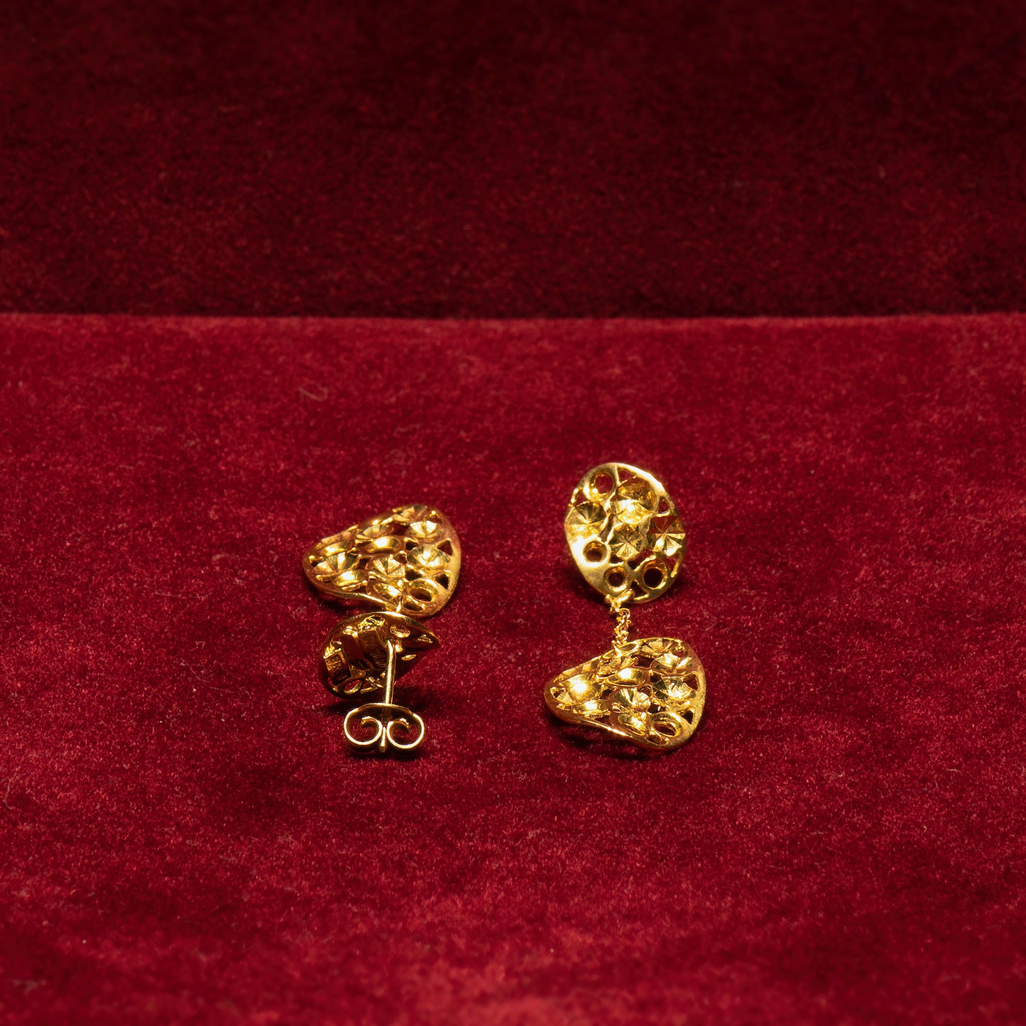 18K Gold handmade  earrings