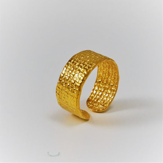 PATH gold plated silver ring